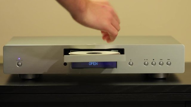 Cd player playing a disc