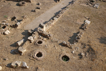 Ruins at the site of Zeus Temple, Athens, Greece