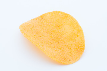 Potato chips on the papric. Eco food.