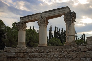 Fototapeta premium Ruins of Octavia temple in Corinth, Greece