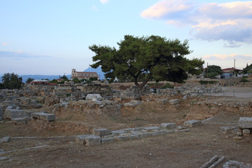 Ruins in Corinth, Greece - archaeological site