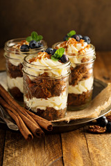 Carrot cake in a jar