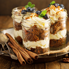 Carrot cake in a jar
