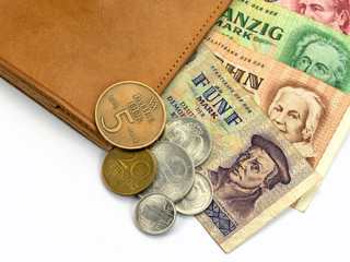 Geld, DDR, Banknoten, Münzen, Währung