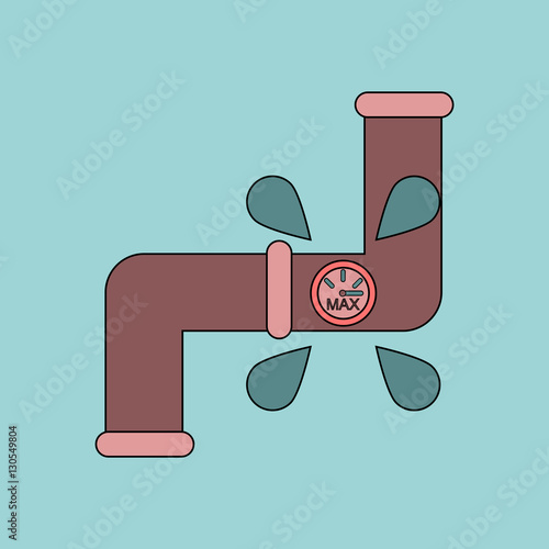 "flat vector icon design collection water pipe" Immagini e vettoriali Royalty Free su Fotolia