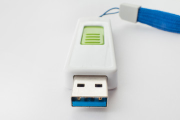 Portable modern flash drive / Portable modern flash drive on white background 