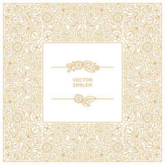 Vector floral monogram