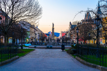 Architecture of the main street of Kosice, Slovakia, Europe