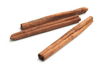 Cinnamon sticks  on white background