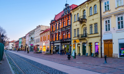 Architecture of the main street of Kosice, Slovakia, Europe