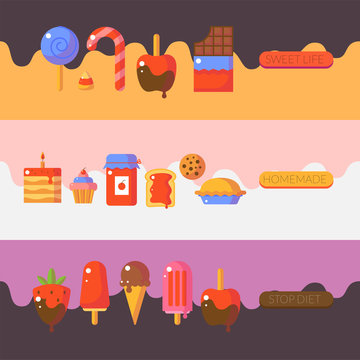 Banner template for candy shop