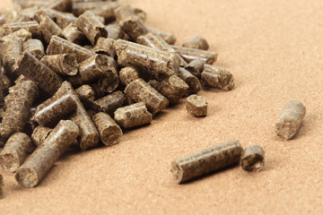 Resource. Pellets on the table