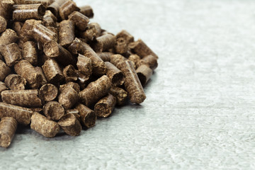 Resource. Pellets on the table