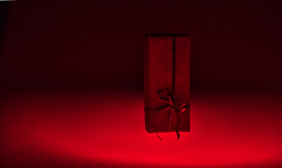 Christmas gift box highlighted in red