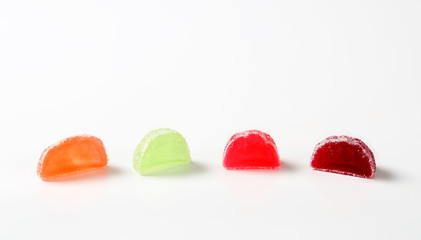 halved fruit jelly candies