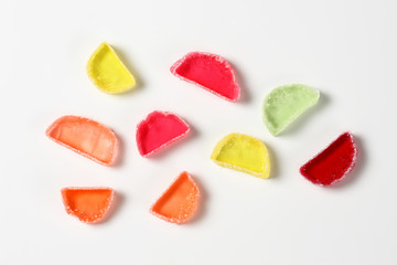 sliced fruit jelly candies