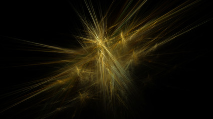 Gold yellow straw explosion abstract background