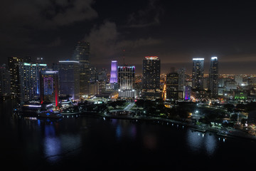 Fototapeta na wymiar Aerial Downtown Miami Florida