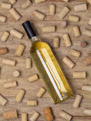 Glass bottle of wine