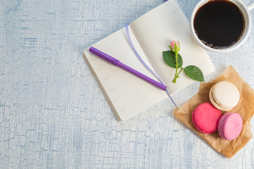 Morning coffee and flowers