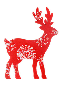 Christmas decoraration, reindeer on white background