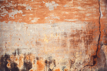 background, surface destroyed by time and weather. Old wall with cracks and scratches. Vintage texture