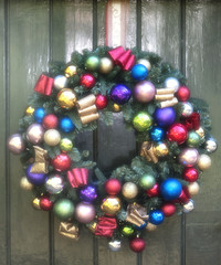 Close up of beautiful old fashioned retro vintage style Christma