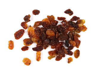 Raisins isolated on white background