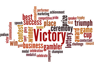 Obraz premium Victory, word cloud concept 2