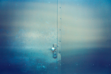 metal door with knob in vintage tonage