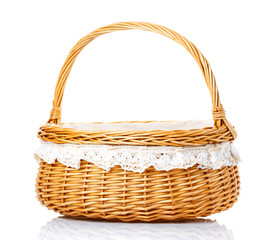 basket isolated on white background Decorated