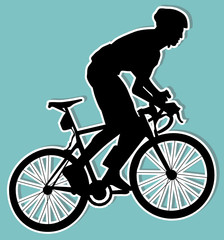 Bicyclist sticker