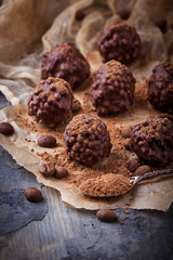 Chocolate truffles candy
