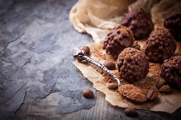 Chocolate truffles candy