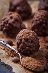 Chocolate truffles candy