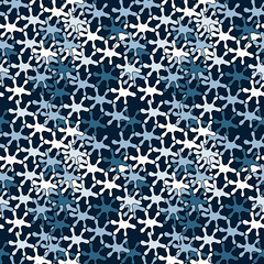 Seamless winter pattern with frozen curls.