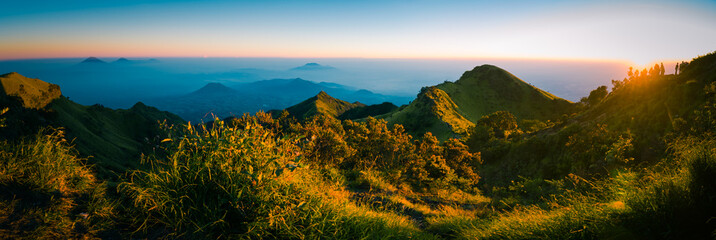 Panoramic view of sunrise