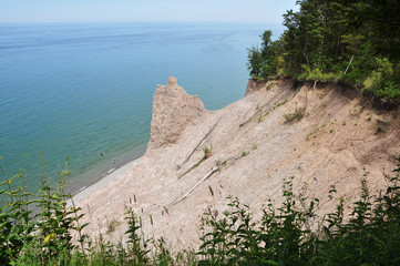 Chimney Bluffs State Park on Lake Ontario near Great Sodus Bay, New York State, USA