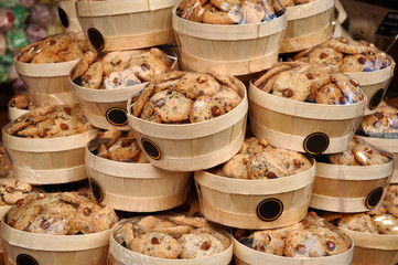 Traditional handmade cookies with chocolate packaged as a gift for all kinds of celebrations.