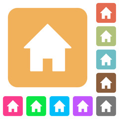 Home rounded square flat icons