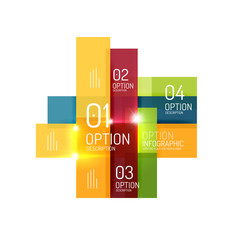 Vector geometric infographic template