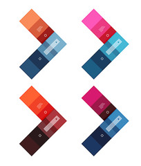 Colorful stripes infographic templates set