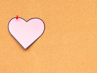 paper heart for Valentine's day as a template form for text