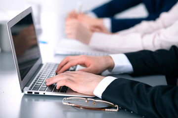 Fototapeta premium Group of business people working together in office