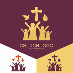 Church logo. Christian symbols. Church of God, faithful to the Lord Jesus Christ