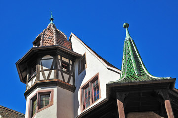 Vecchie case alsaziane a Colmar, Alsazia - Francia