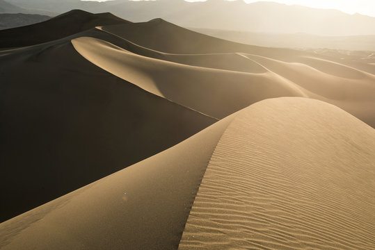 Scenic view of Death Valley National Park on sunny day - Powered by Adobe