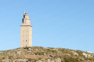 Fototapeta na wymiar Tower of Hercules, Galicia, Spain.