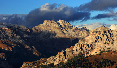  Alpine landscape in the Dolomites, Italy, Europe