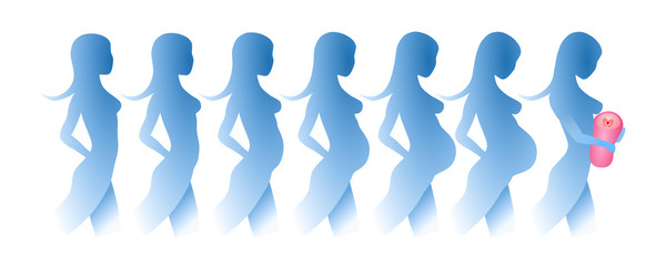 Silhouette einer schwangeren Frau_1